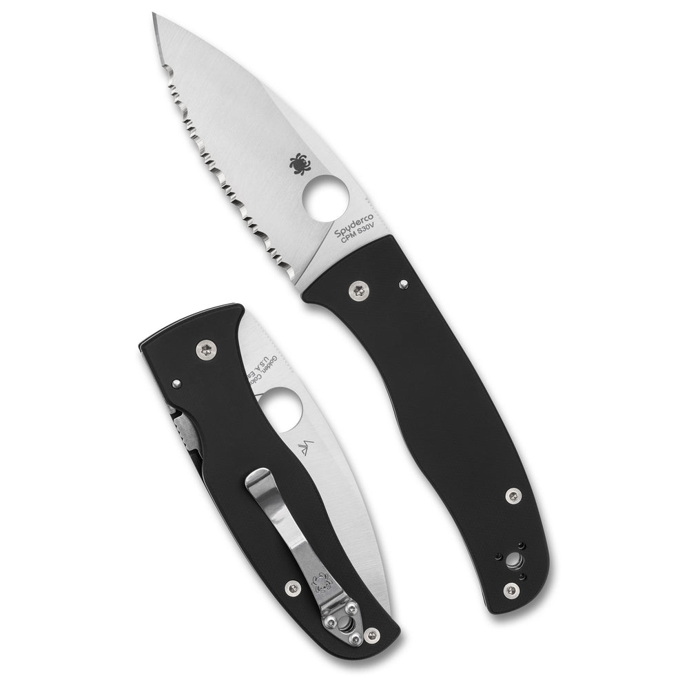 Spyderco Bodacious Black/Silver S30V Serrated