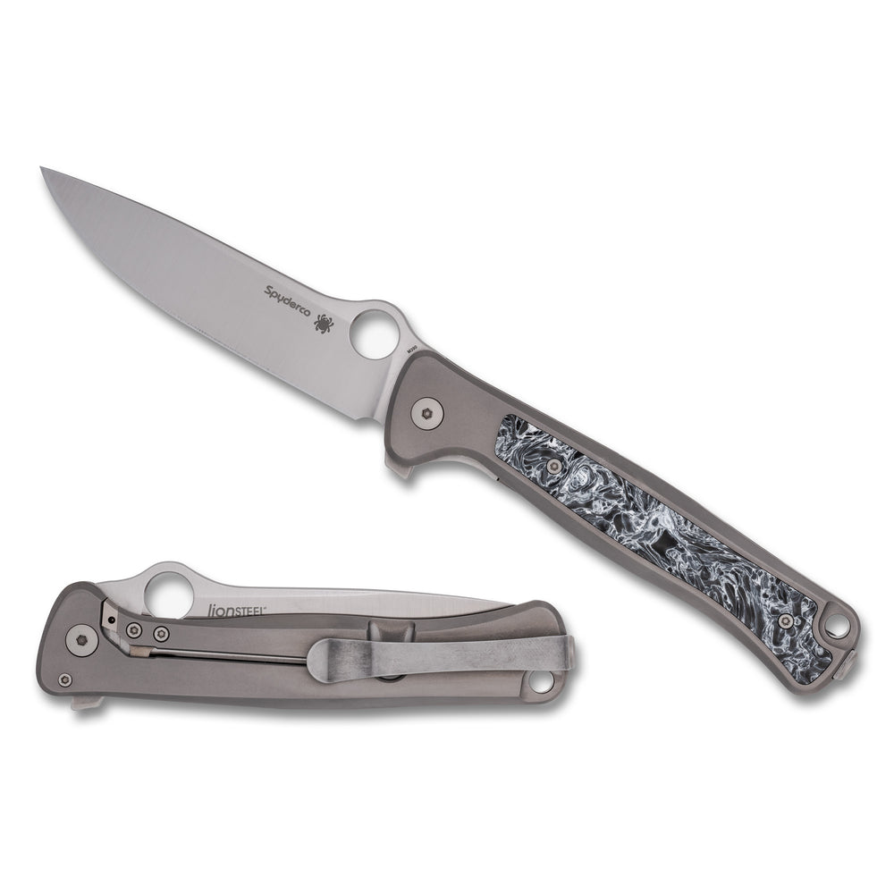 Spyderco Slym Stonewash Ti 3.42 Gray