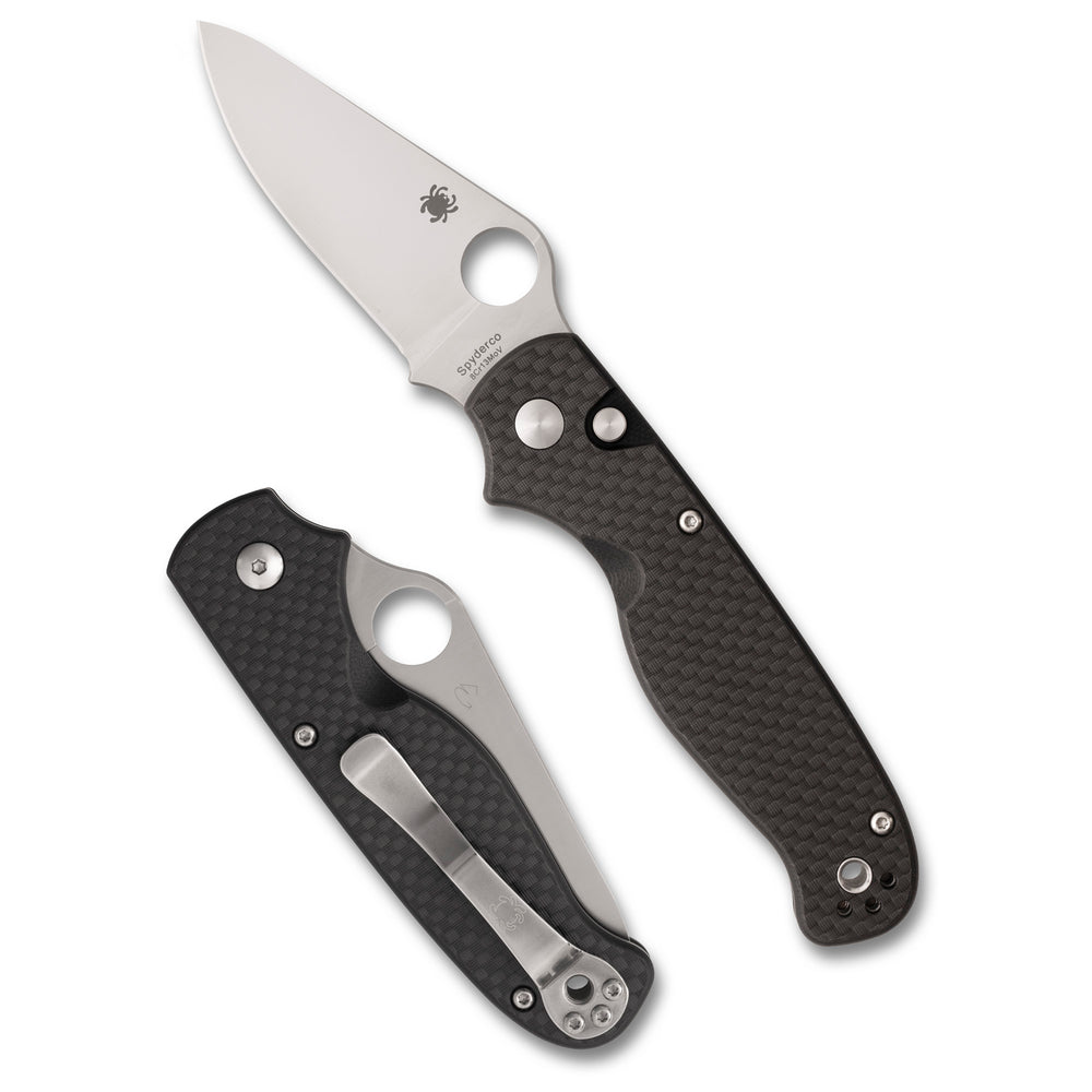 Spyderco Buttonup CF Pe 3.27 Black/Silver