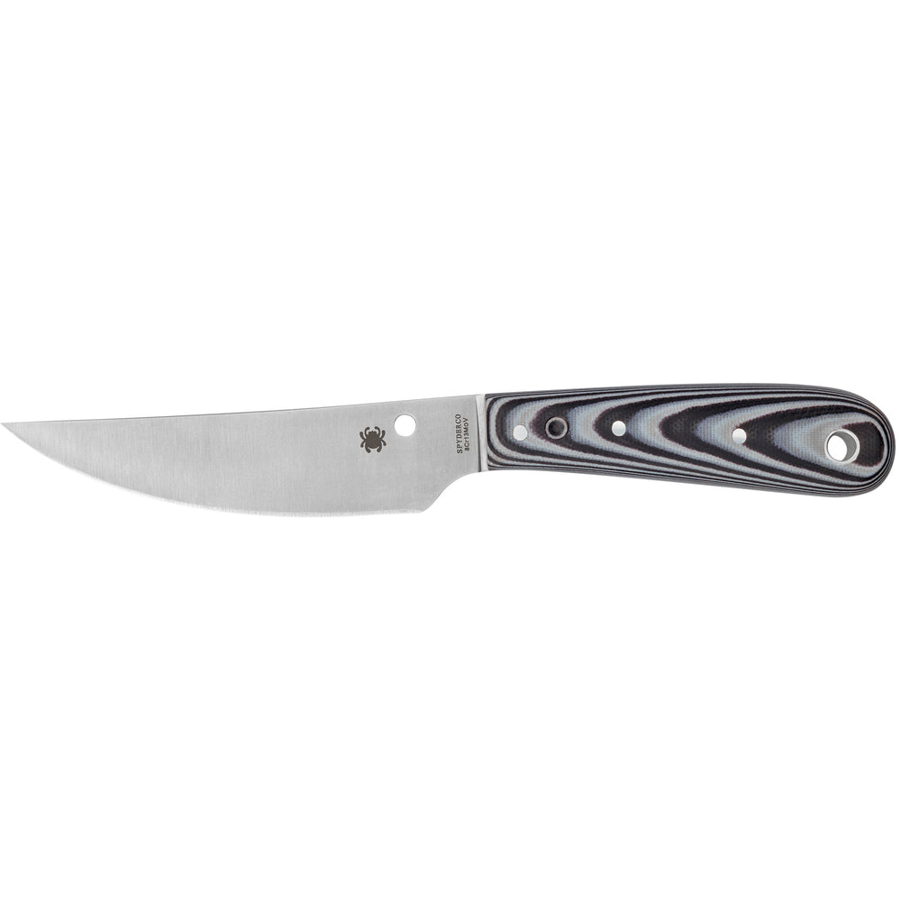 Spyderco Bow RVR G-10 Black/Wte with Sheath