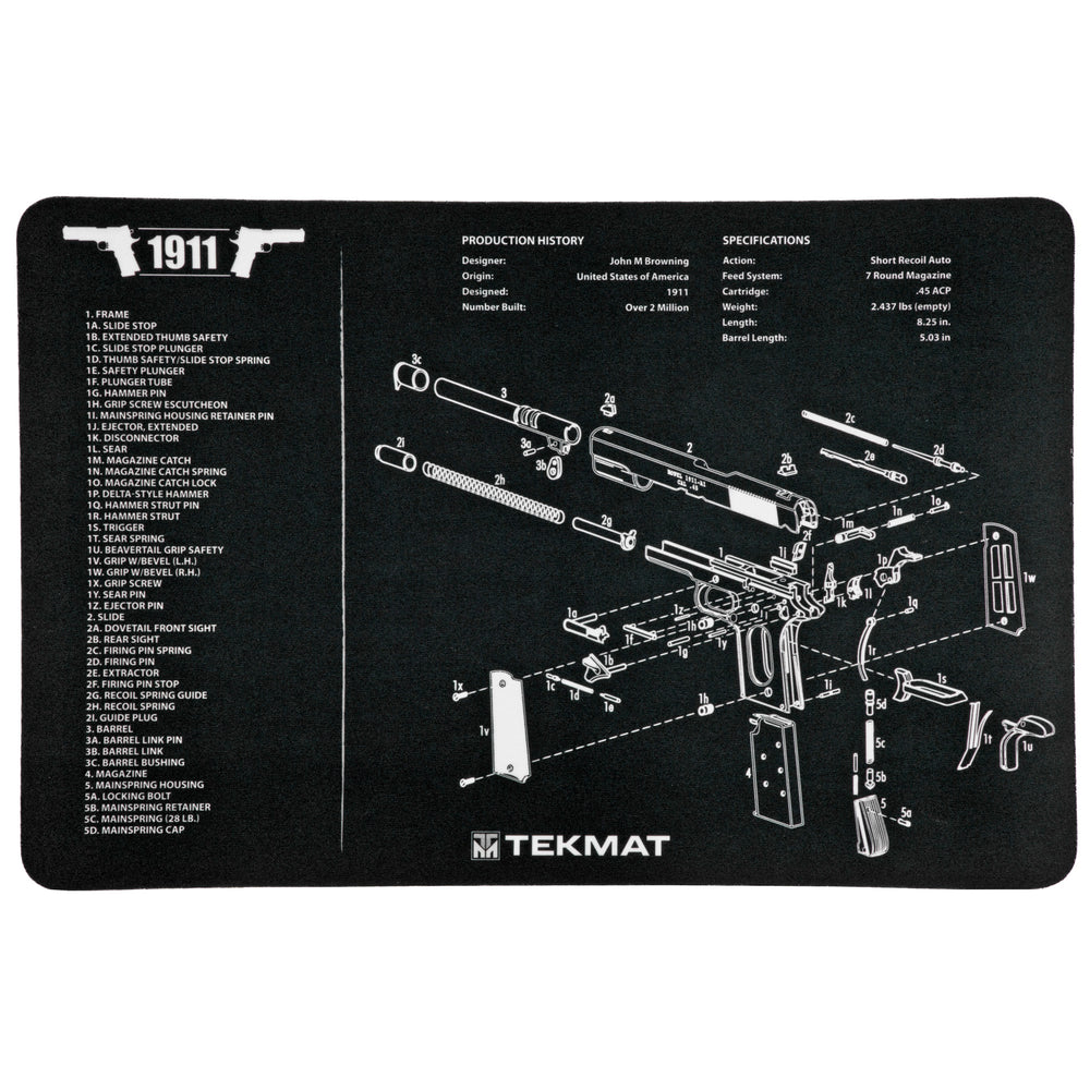 Tekmat Pistol Mat 1911 Black