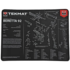 Tekmat Ultra Pistol Mat Beretta 92 Black
