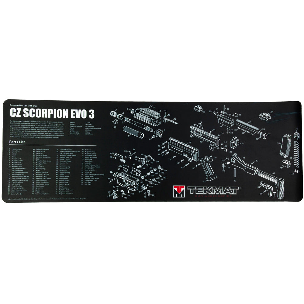 Tekmat Pistol Mat For CZ Scorpion Black
