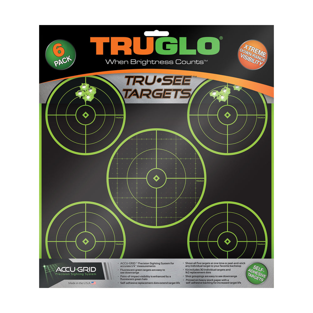 TruGlo Tru-See 5 Bull Target 12X12 6-Pack