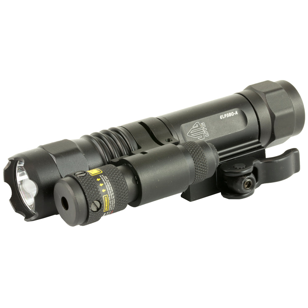 UTG LED Flashlight W/Adjst Red Laser QD