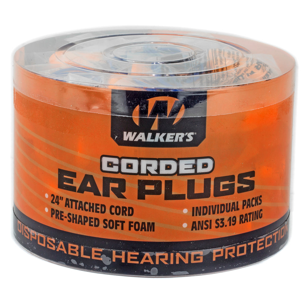 Walker's Foam Ear Crded Plugs 50-Pack
