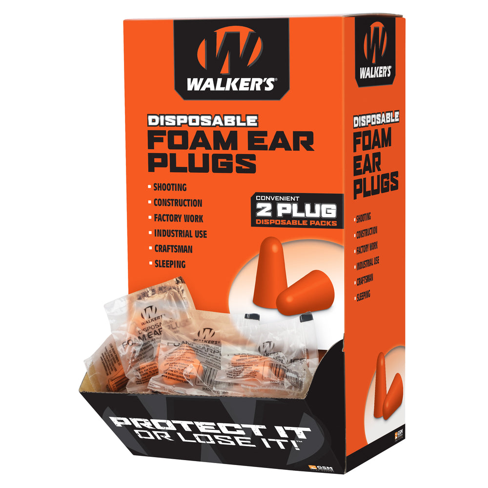 Walker's Foam Ear Plugs 200-Pack Box
