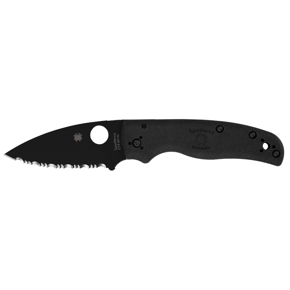 Spyderco Shaman Lightweight 3.58 Black Serrated