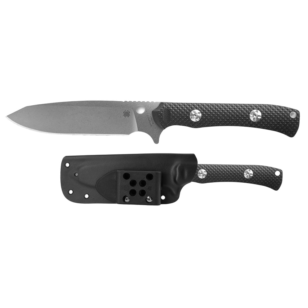 Spyderco Skoli 4.68 Black/Silver Sheath