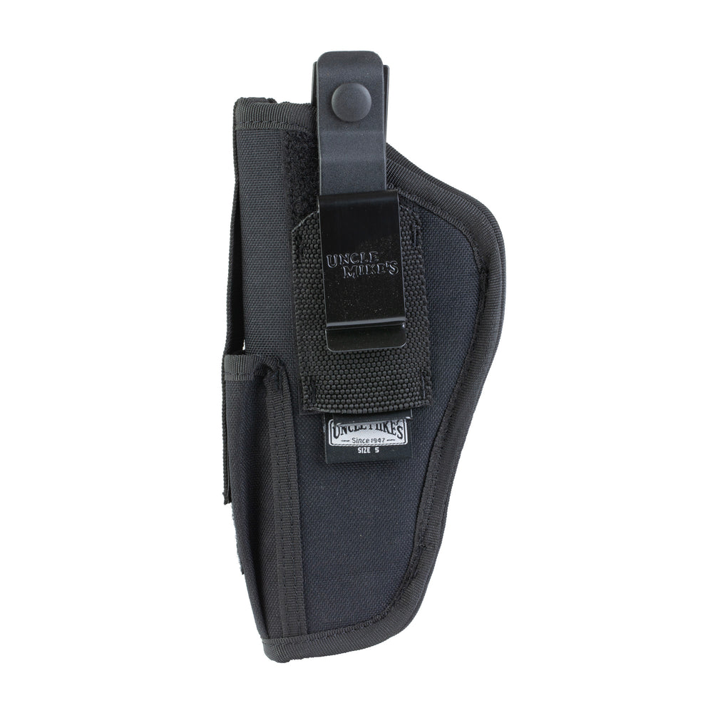 Uncle Mike's Ambidextrous Hip Holster W/Pouch Size 5 Black · 050A